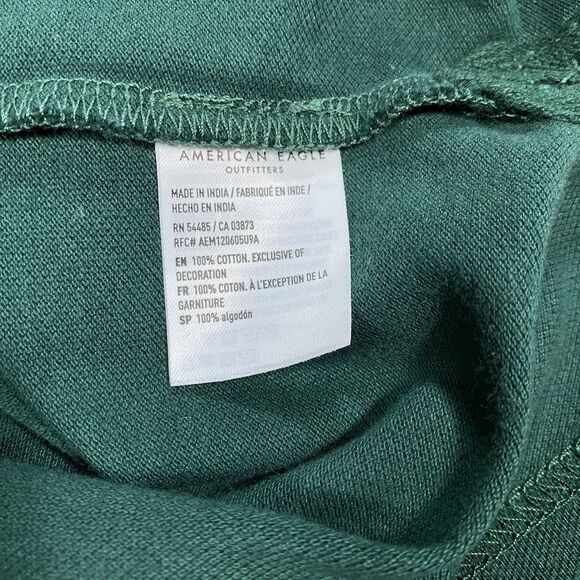 American Eagle Outfitters Men's Sz M Forest Green Cotton Polo Logo Preppy NWT - Picture 3 of 6